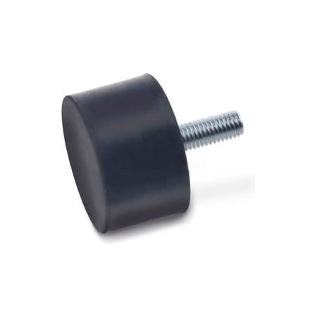 J.W. Winco Vibration/Shock Absorption Mount, Threaded Stud, 1.00" Dia, .75"H, 1/4-20 Thread 352.1-25-19-1/4-55